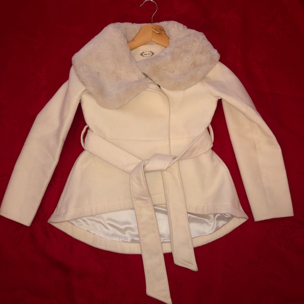Girls Joyfolie Neve Party Jacket in cream size 8.